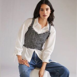 NWOT Anthropologie Layering Tweed Tank Size Small
